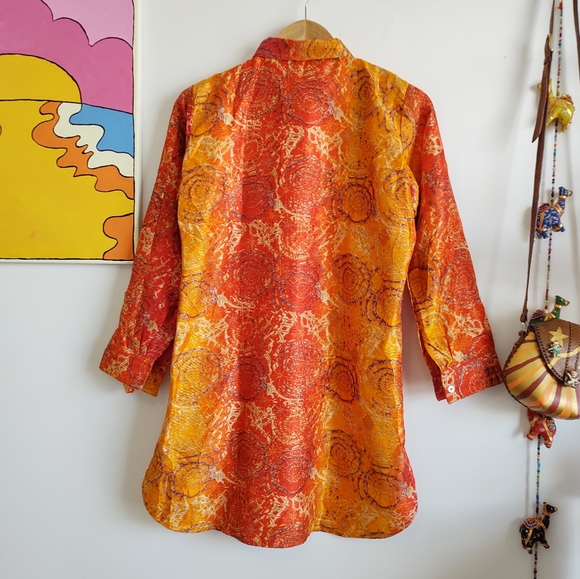 Vintage Handmade Tie Dye Mini Dress - Picture 14 of 16